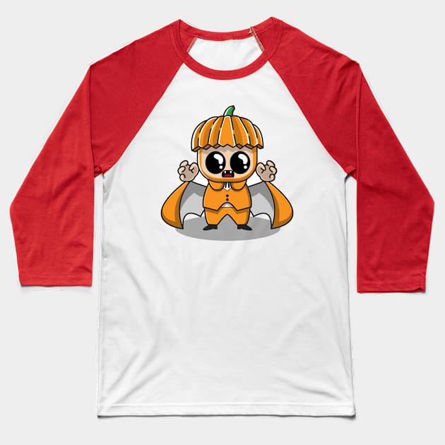 pumpkin dracula Baseball T-Shirt by fflat hds